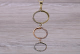 9ct Gold Three Tone Cascading Necklace