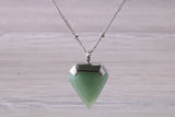 Natural Emerald Necklace set in Sterling Silver