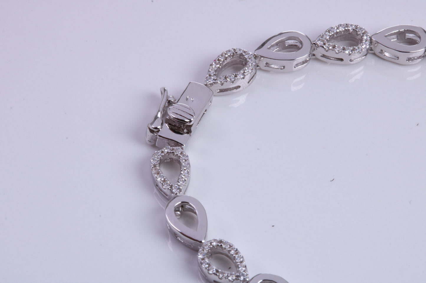 Cubic Zirconia set Bracelet, made from solid Sterling Silver
