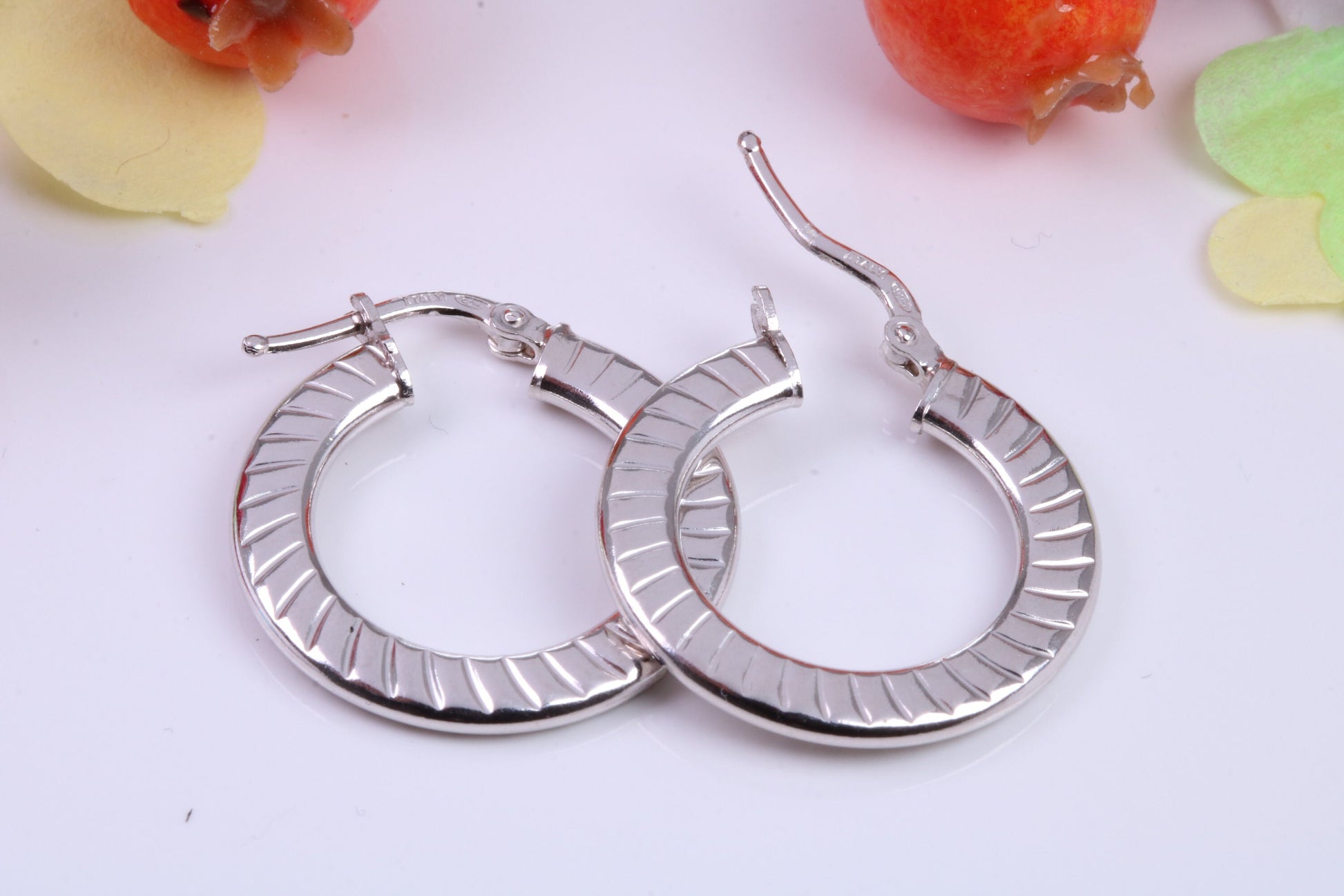 22 mm Round Creole Hoop Earrings Made from 925 Grade Sterling Silver