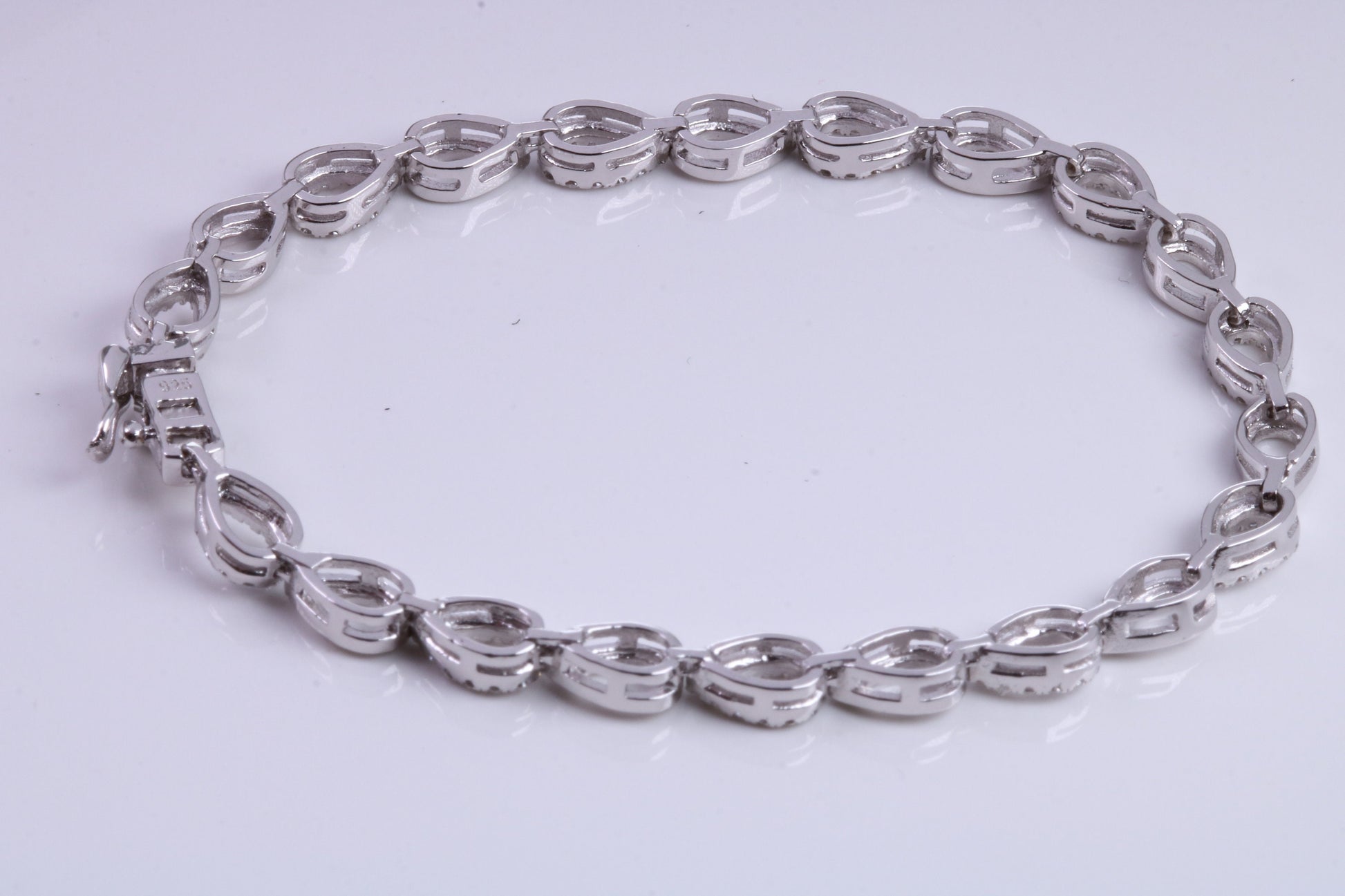 Cubic Zirconia set Bracelet, made from solid Sterling Silver