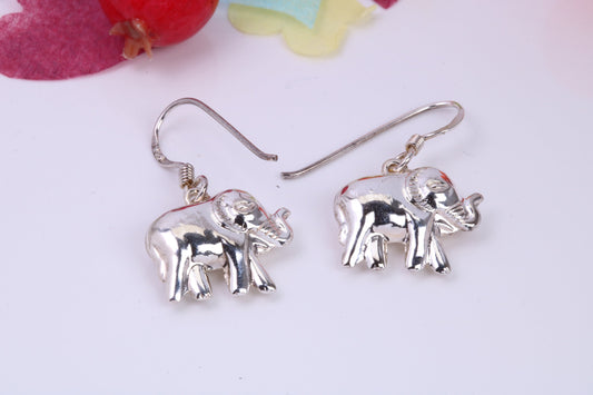 Elephant Dropper Earrings, Made from solid Sterling Silver