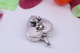 18 mm Teddy Bear Heart Shaped Locket, Made from Solid Sterling Silver