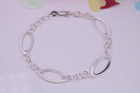 Light Weight Link Bracelet, made from solid Sterling Silver, 7.50 Inches Long