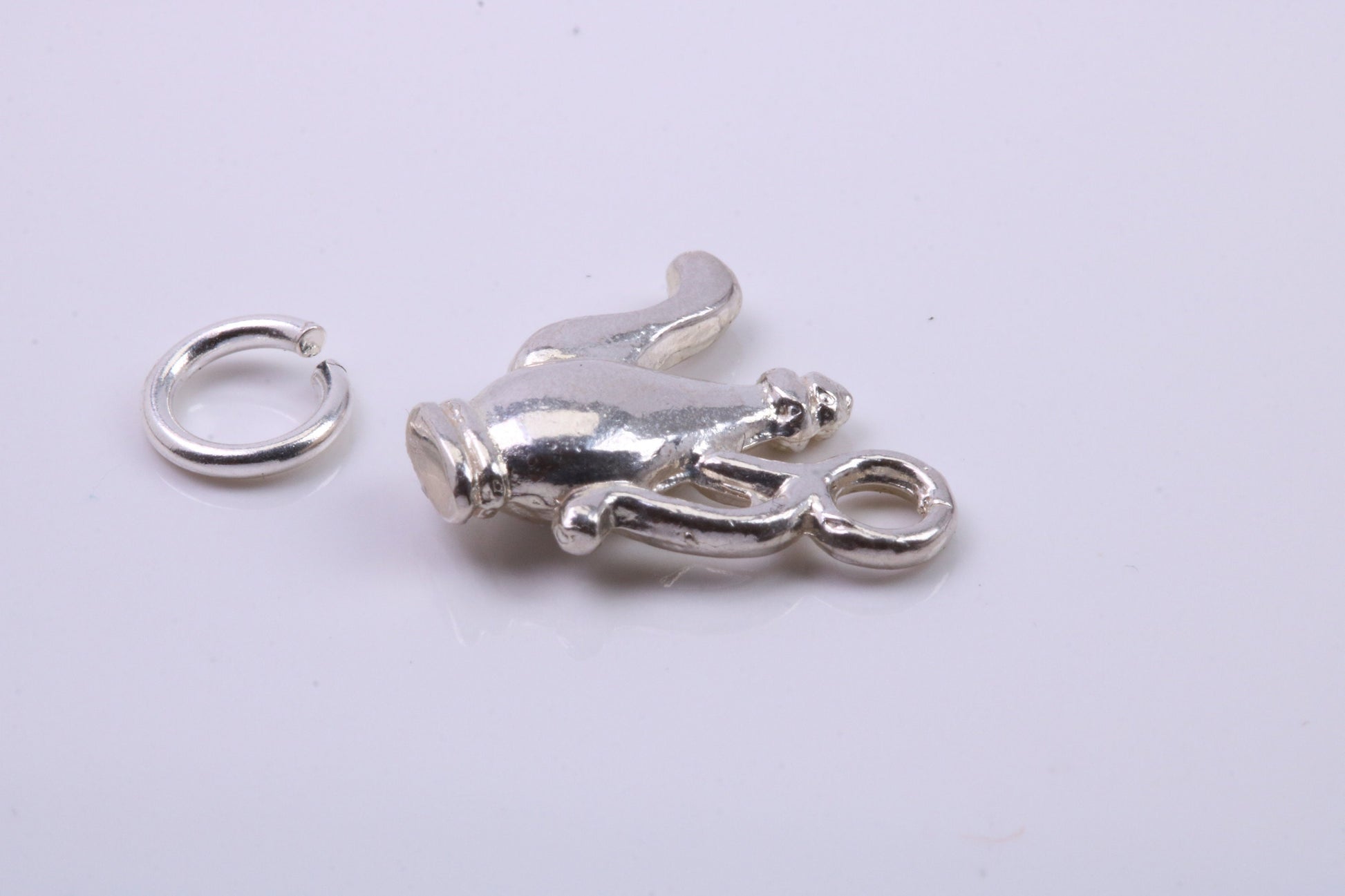 Teapot Charm, Traditional Charm, Made from Solid 925 Grade Sterling Silver, Complete with Attachment Link