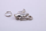 Teapot Charm, Traditional Charm, Made from Solid 925 Grade Sterling Silver, Complete with Attachment Link