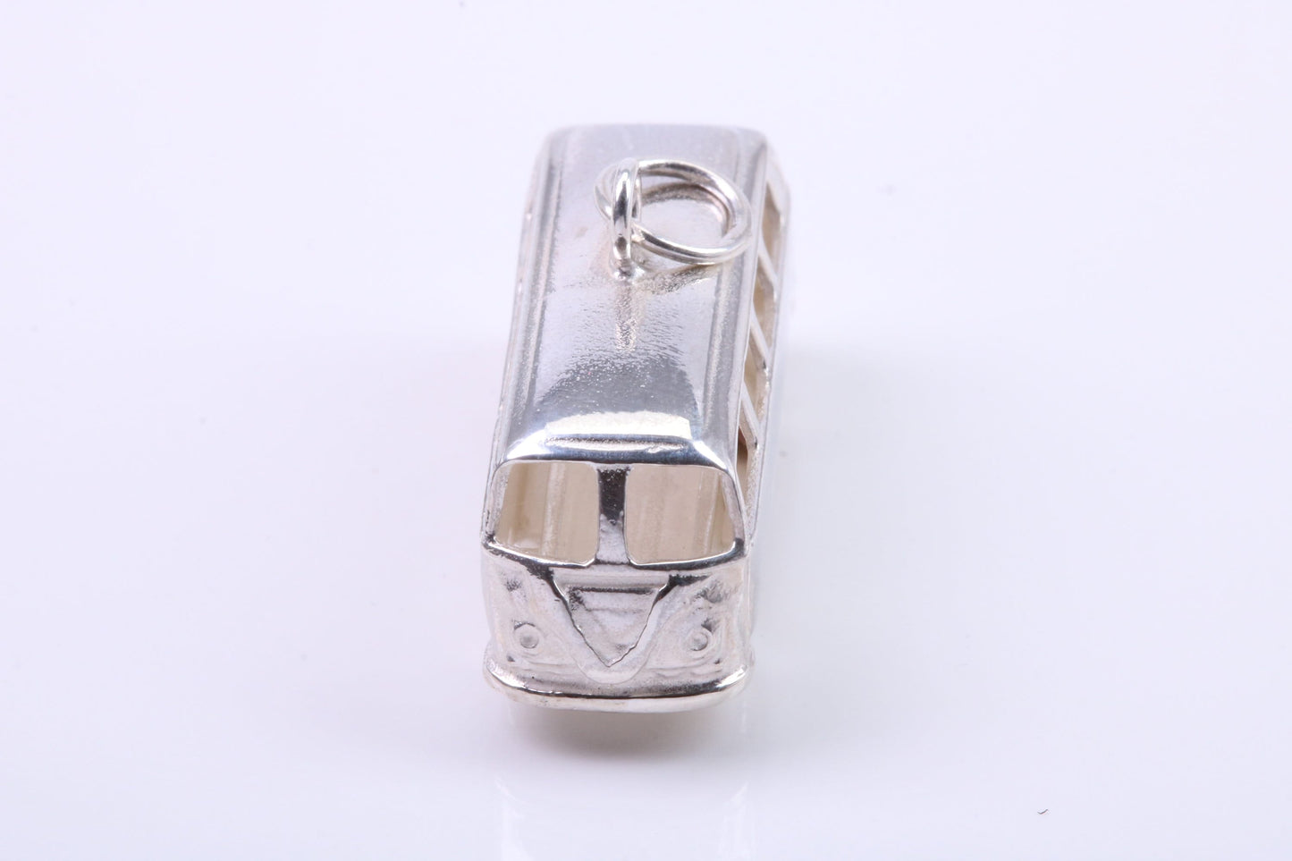 Bus Charm, Traditional Charm, Made from Solid 925 Grade Sterling Silver, Complete with Attachment Link