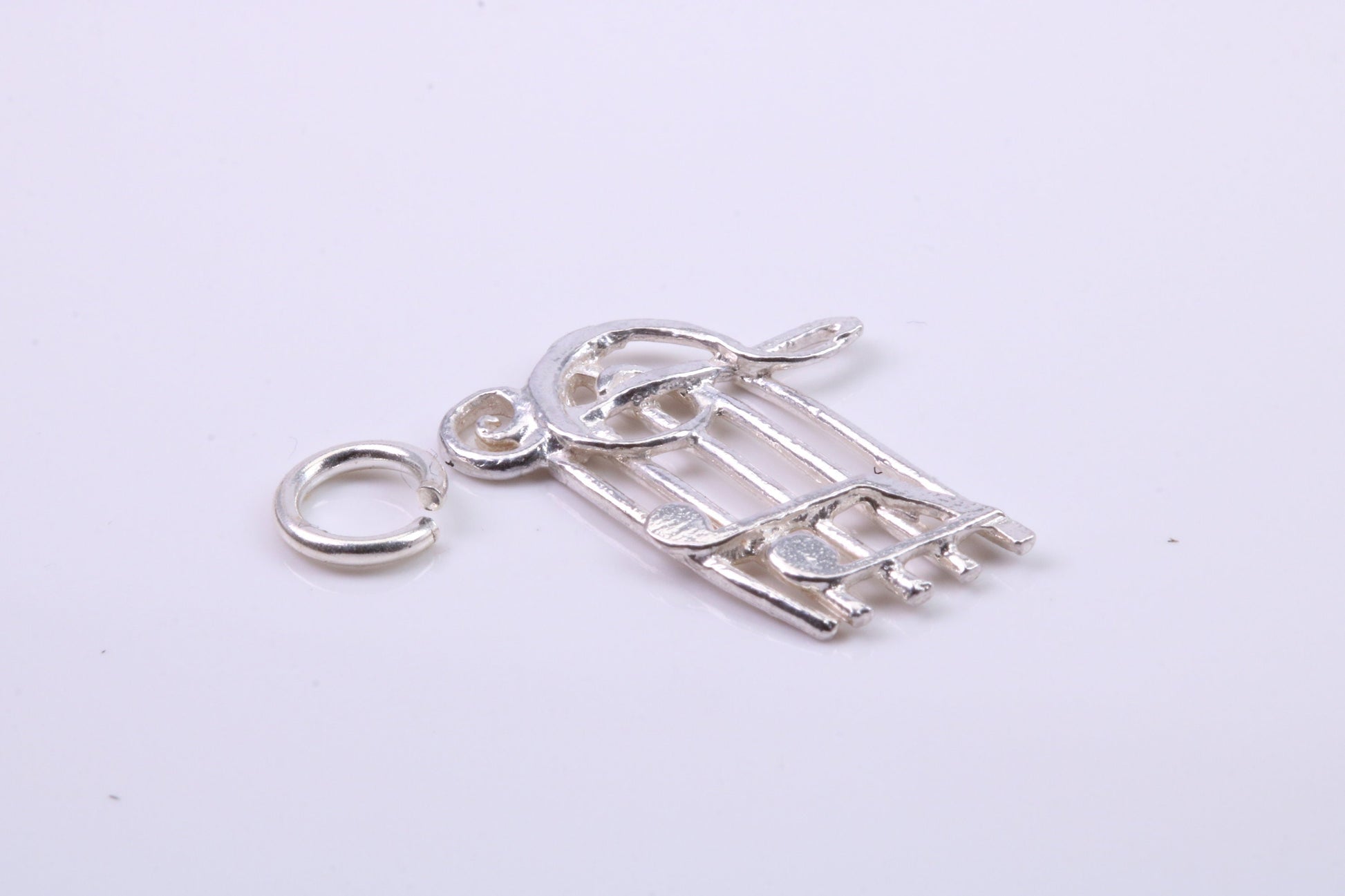 Musical Notes Charm, Traditional Charm, Made from Solid 925 Grade Sterling Silver, Complete with Attachment Link