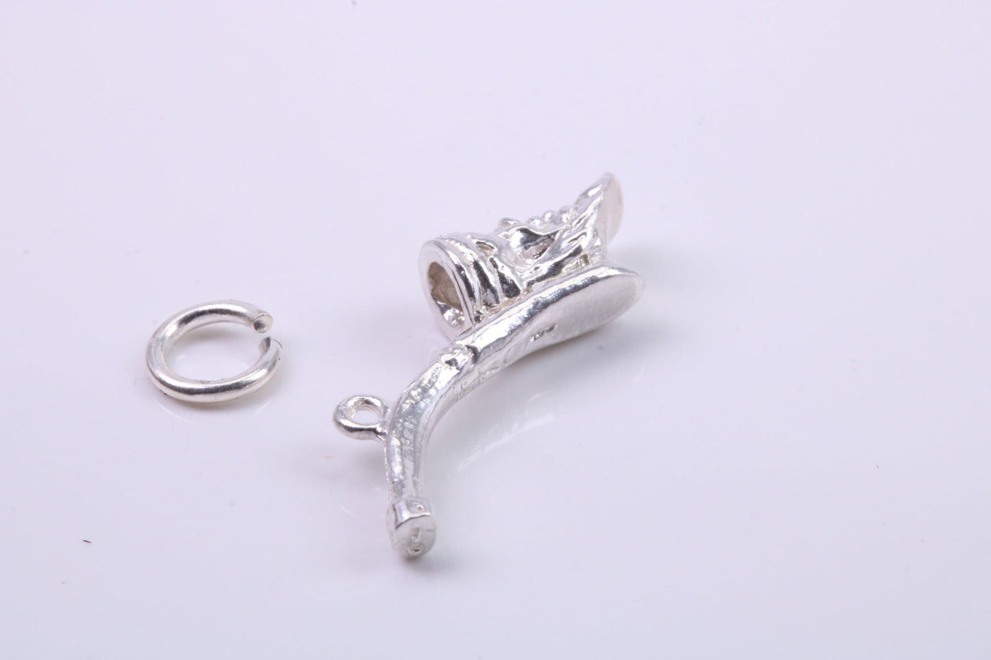Saxophone Charm, Traditional Charm, Made from Solid 925 Grade Sterling Silver, Complete with Attachment Link