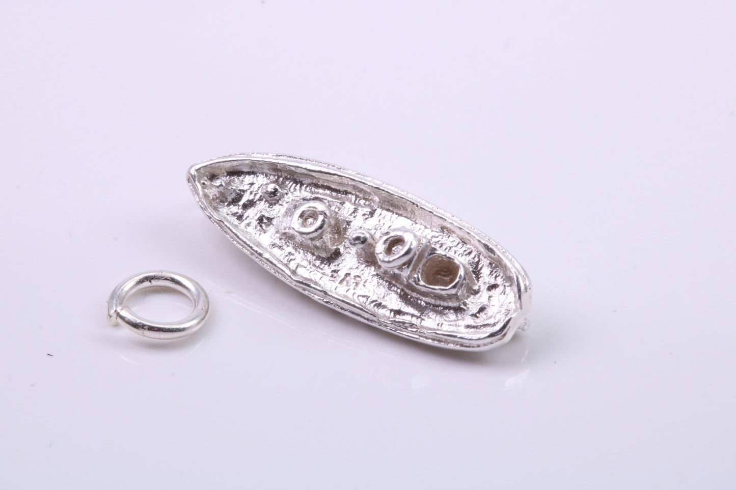 Speed Boat Charm, Traditional Charm, Made from Solid 925 Grade Sterling Silver, Complete with Attachment Link