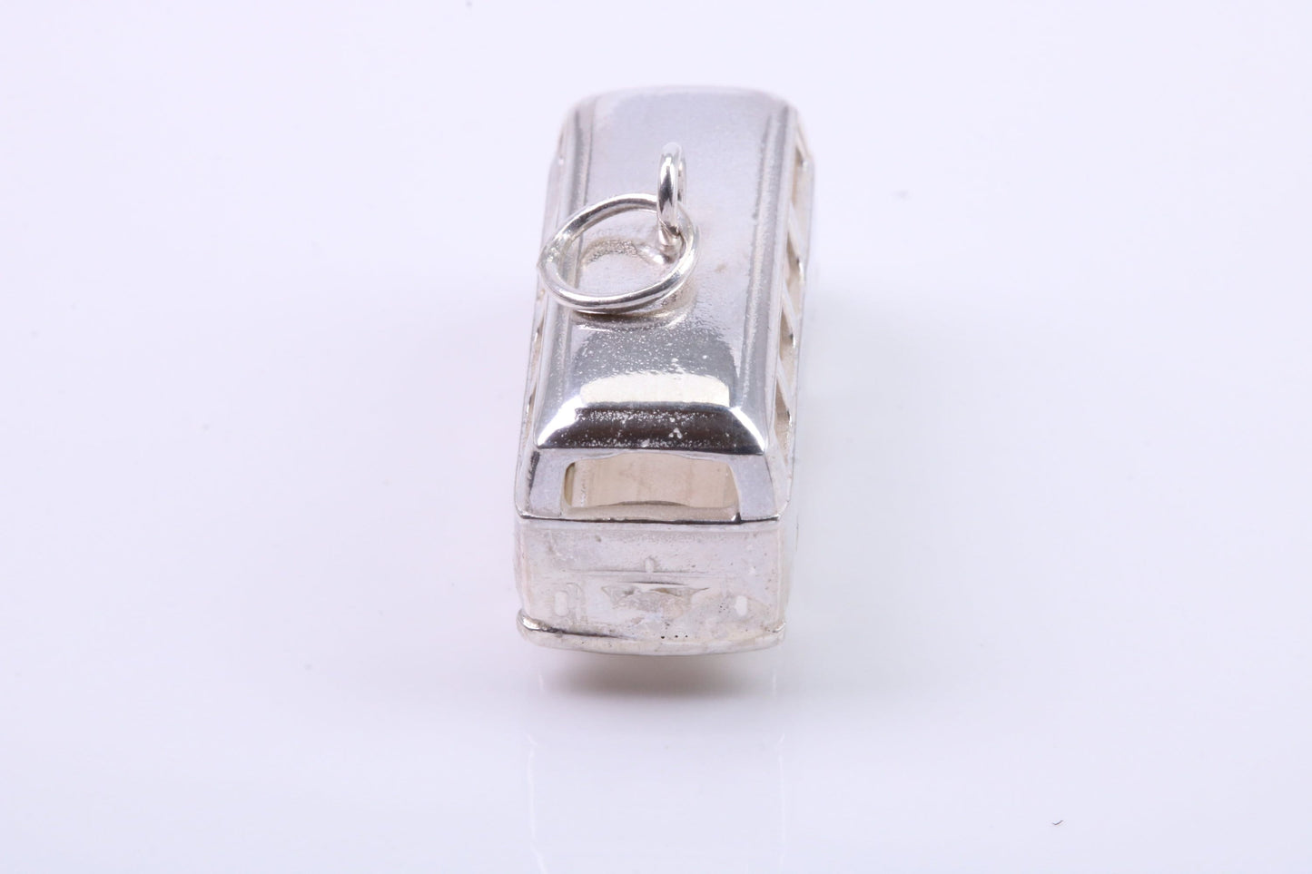 Bus Charm, Traditional Charm, Made from Solid 925 Grade Sterling Silver, Complete with Attachment Link