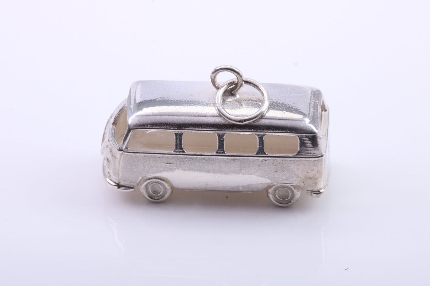 Bus Charm, Traditional Charm, Made from Solid 925 Grade Sterling Silver, Complete with Attachment Link