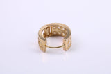 Gents 15 mm Round C Z set Hoop Single Earring, Made from Solid 9ct Yellow Gold