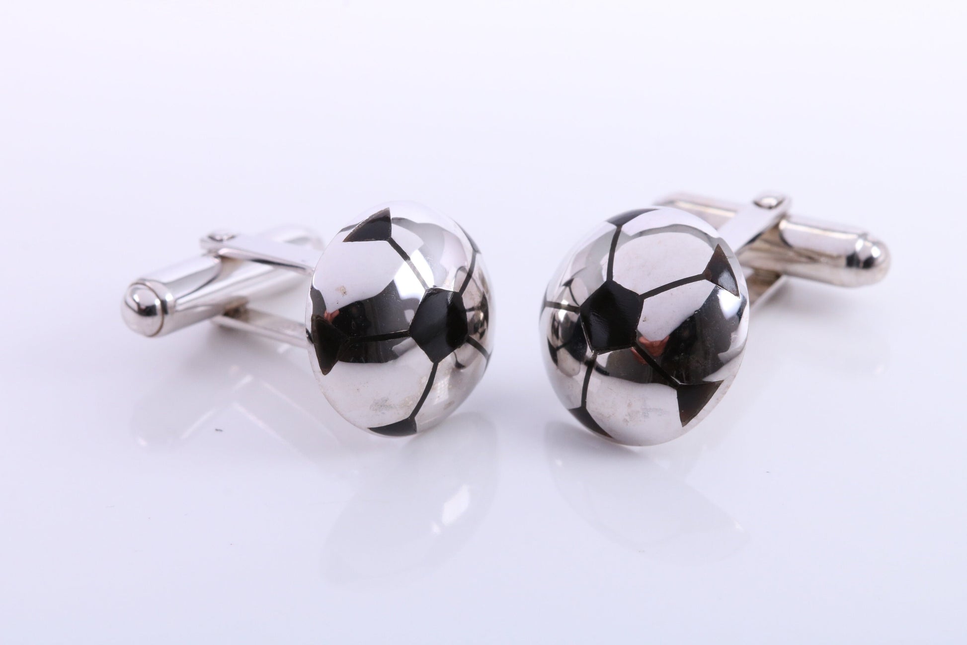 Black Onyx set Round Solid Silver Cufflinks