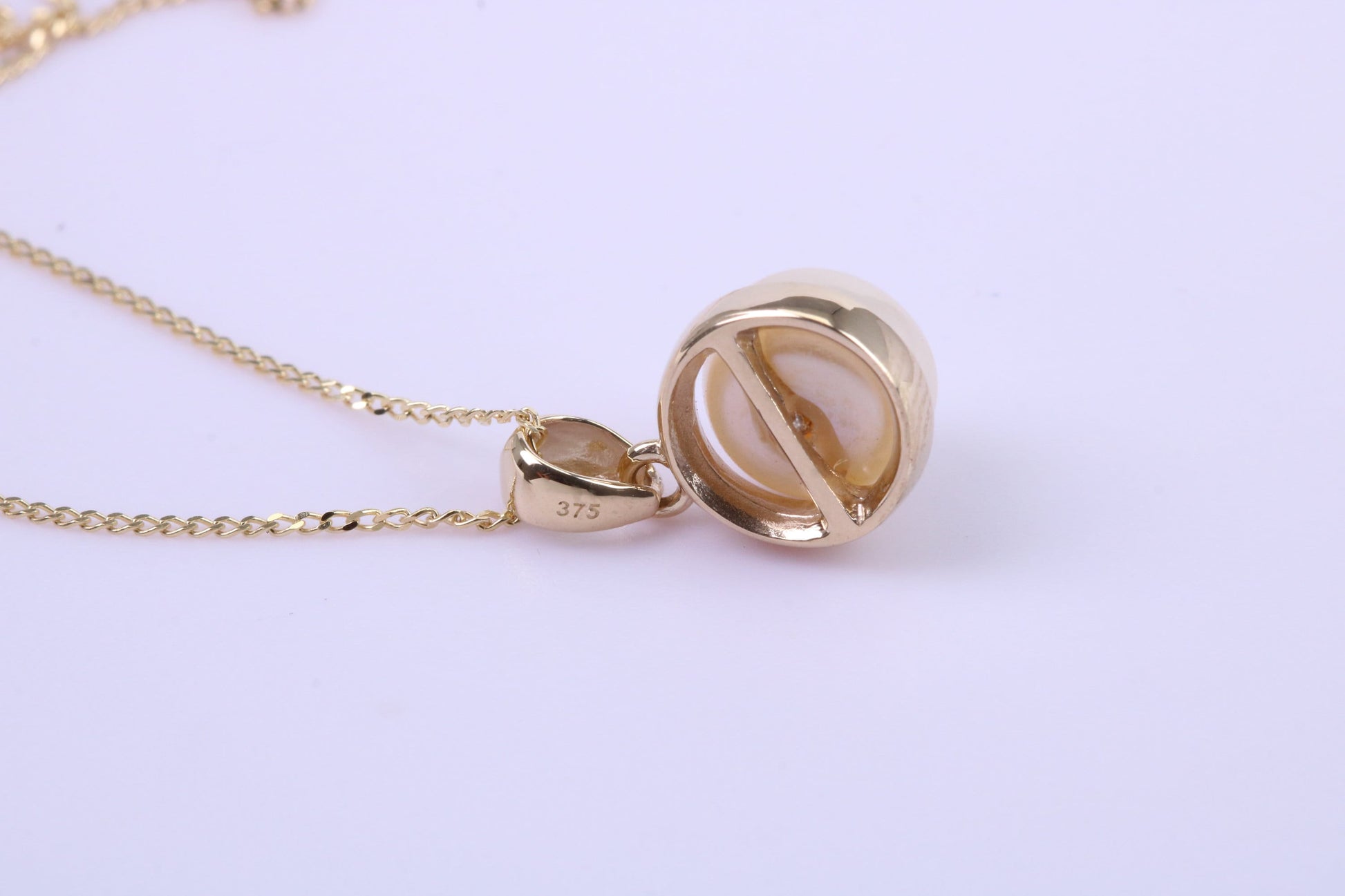 Real Pearl Necklace and Matching Earrings set in Solid Yellow Gold Together with 18 Inch Yellow Gold Chain