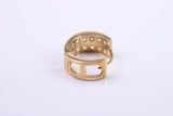 Gents 15 mm Round C Z set Hoop Single Earring, Made from Solid 9ct Yellow Gold