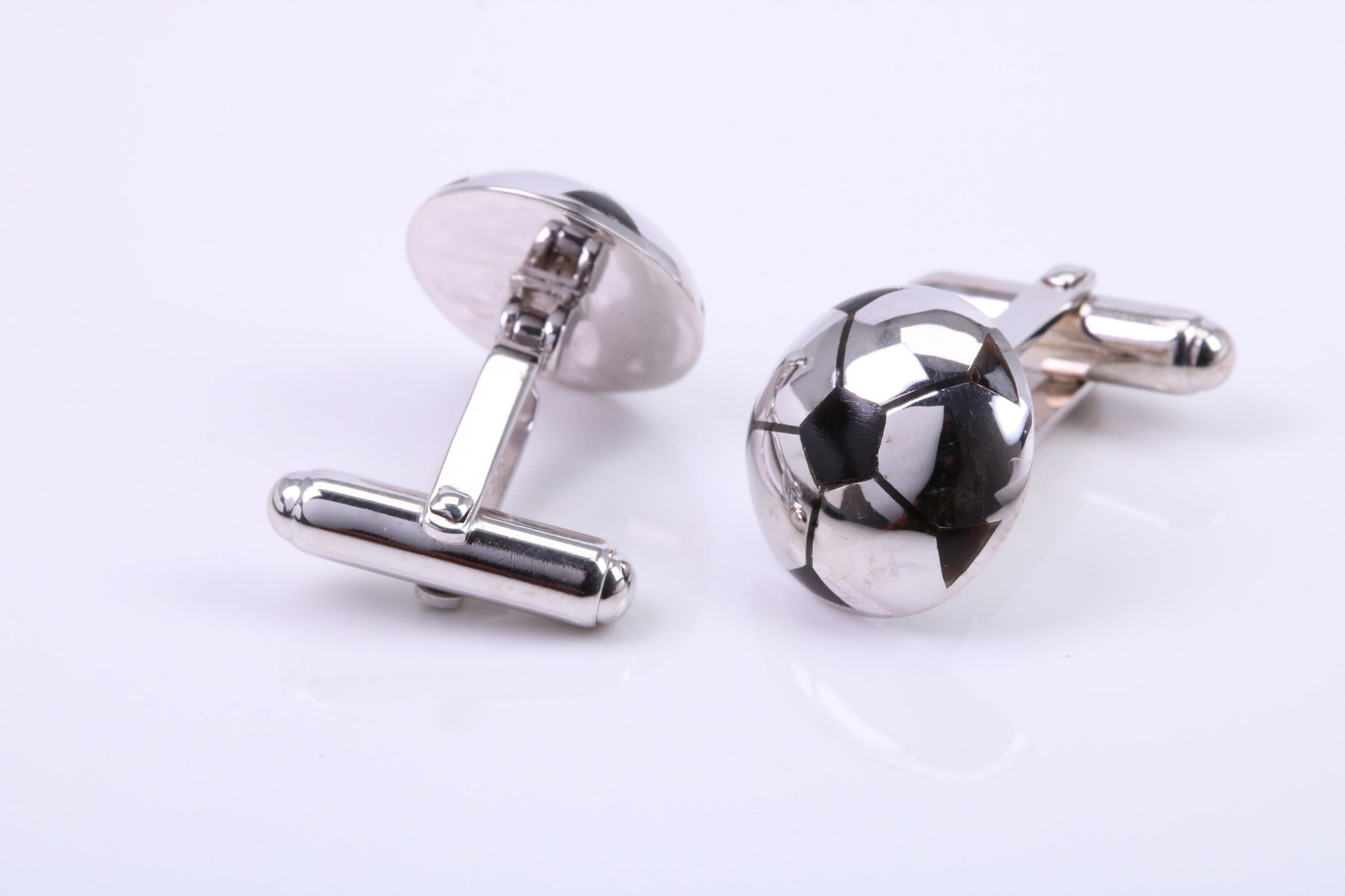 Black Onyx set Round Solid Silver Cufflinks