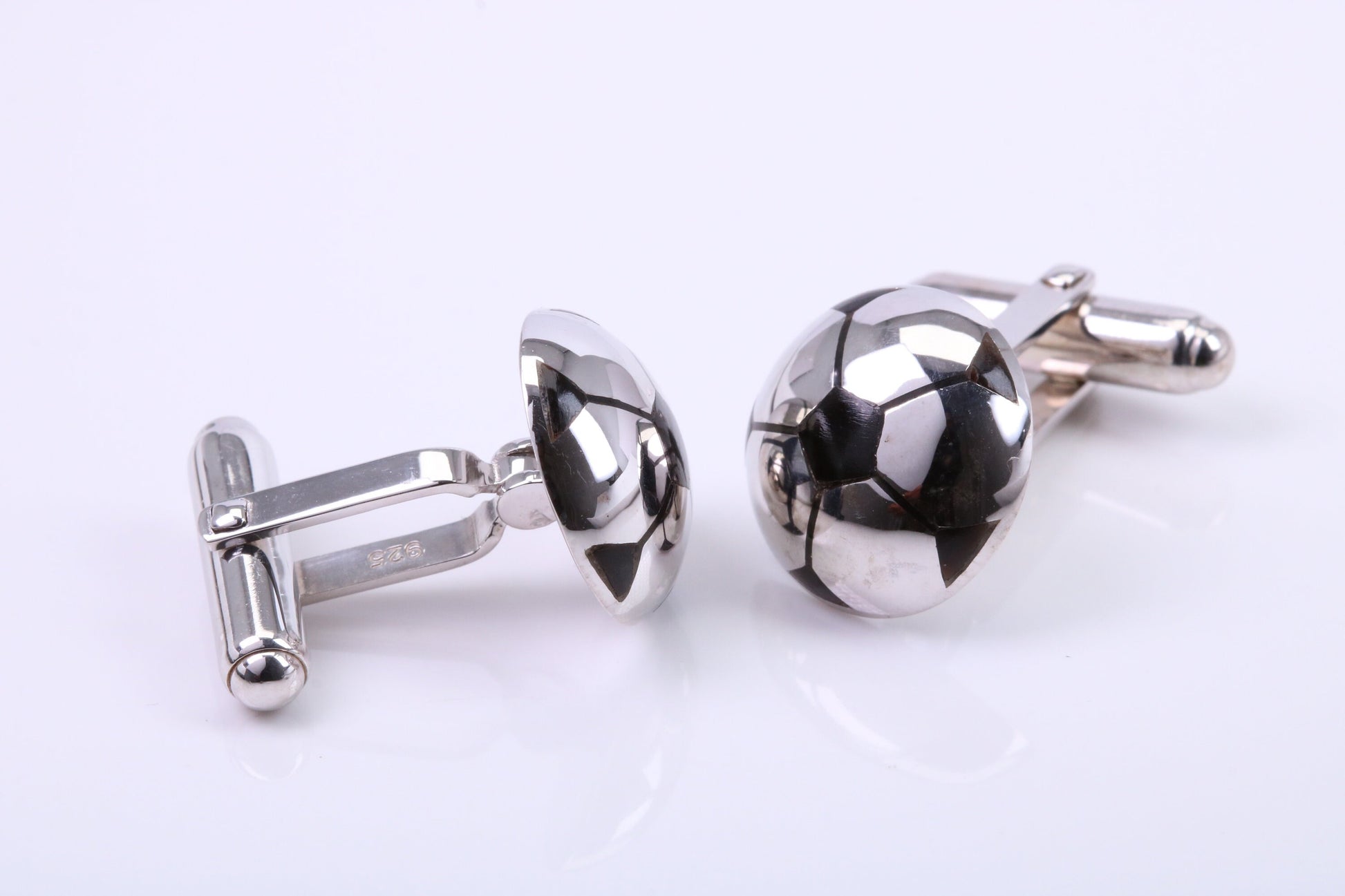 Black Onyx set Round Solid Silver Cufflinks