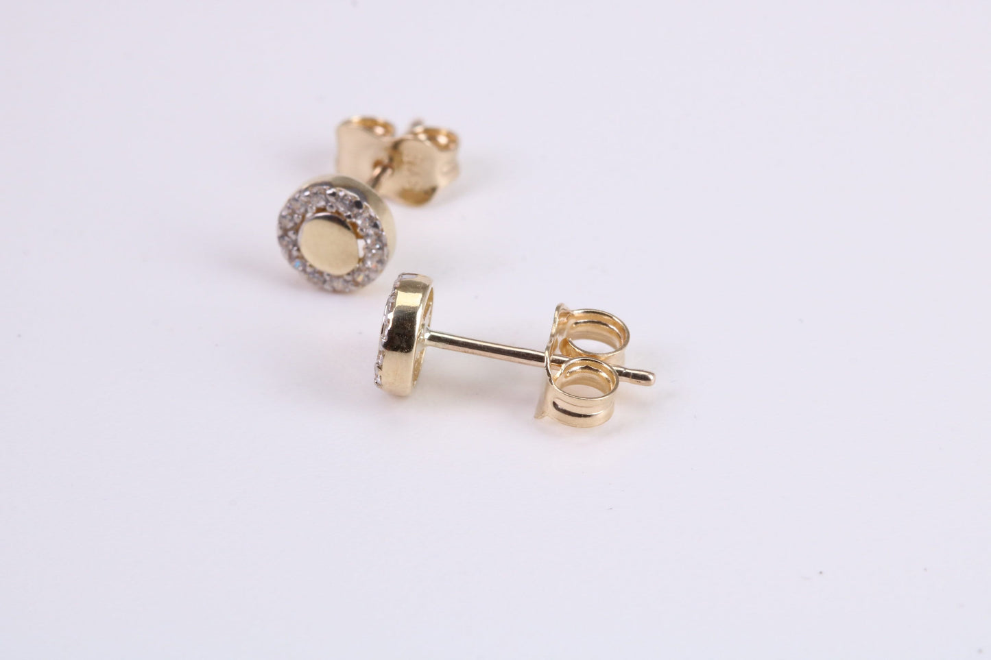 Cubic Zirconia set Necklace and Matching Stud Earrings, made from solid 9ct Yellow Gold