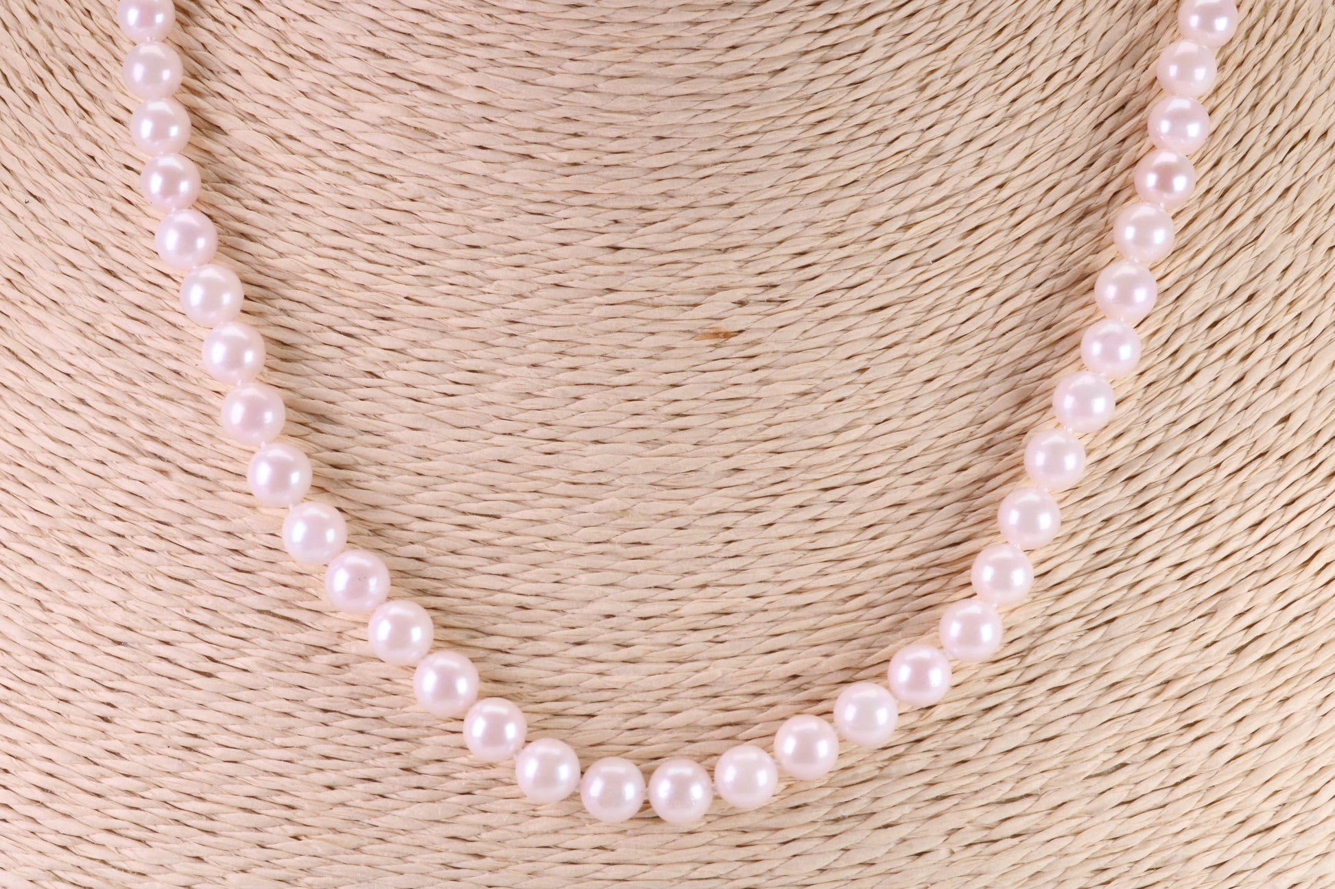 Beautiful South Sea Akoya Pearl Necklace, set with Silver Yellow Gold Plated Clasp, 6-6.50 mm Akoya Pearl, 16 inch Long Strands