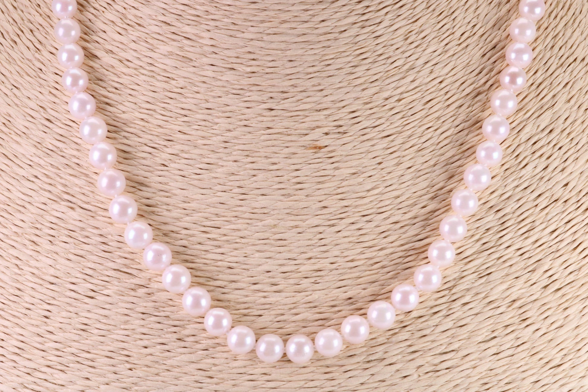 Beautiful South Sea Akoya Pearl Necklace, set with Silver Yellow Gold Plated Clasp, 6-6.50 mm Akoya Pearl, 16 inch Long Strands