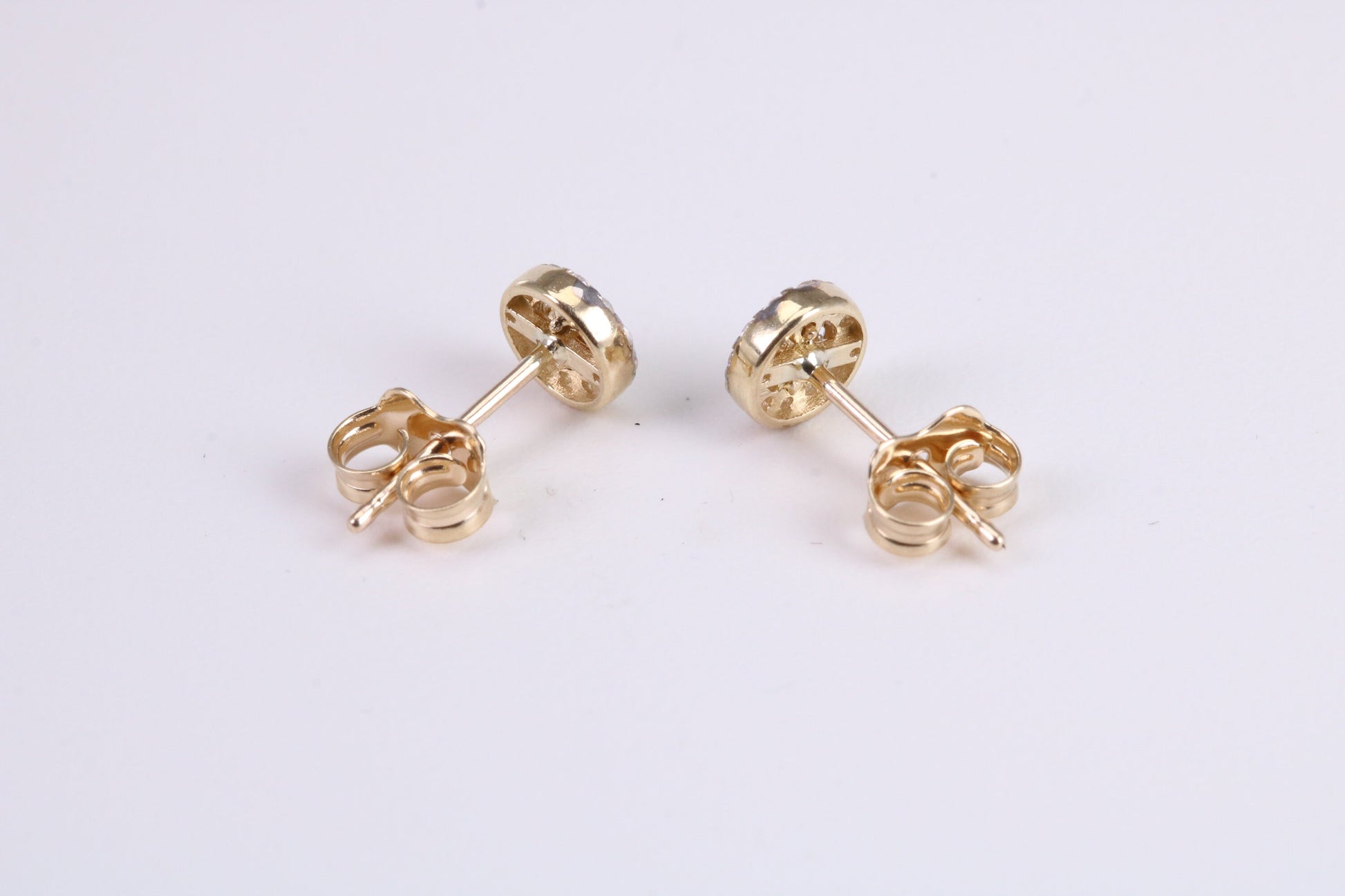 Cubic Zirconia set Necklace and Matching Stud Earrings, made from solid 9ct Yellow Gold