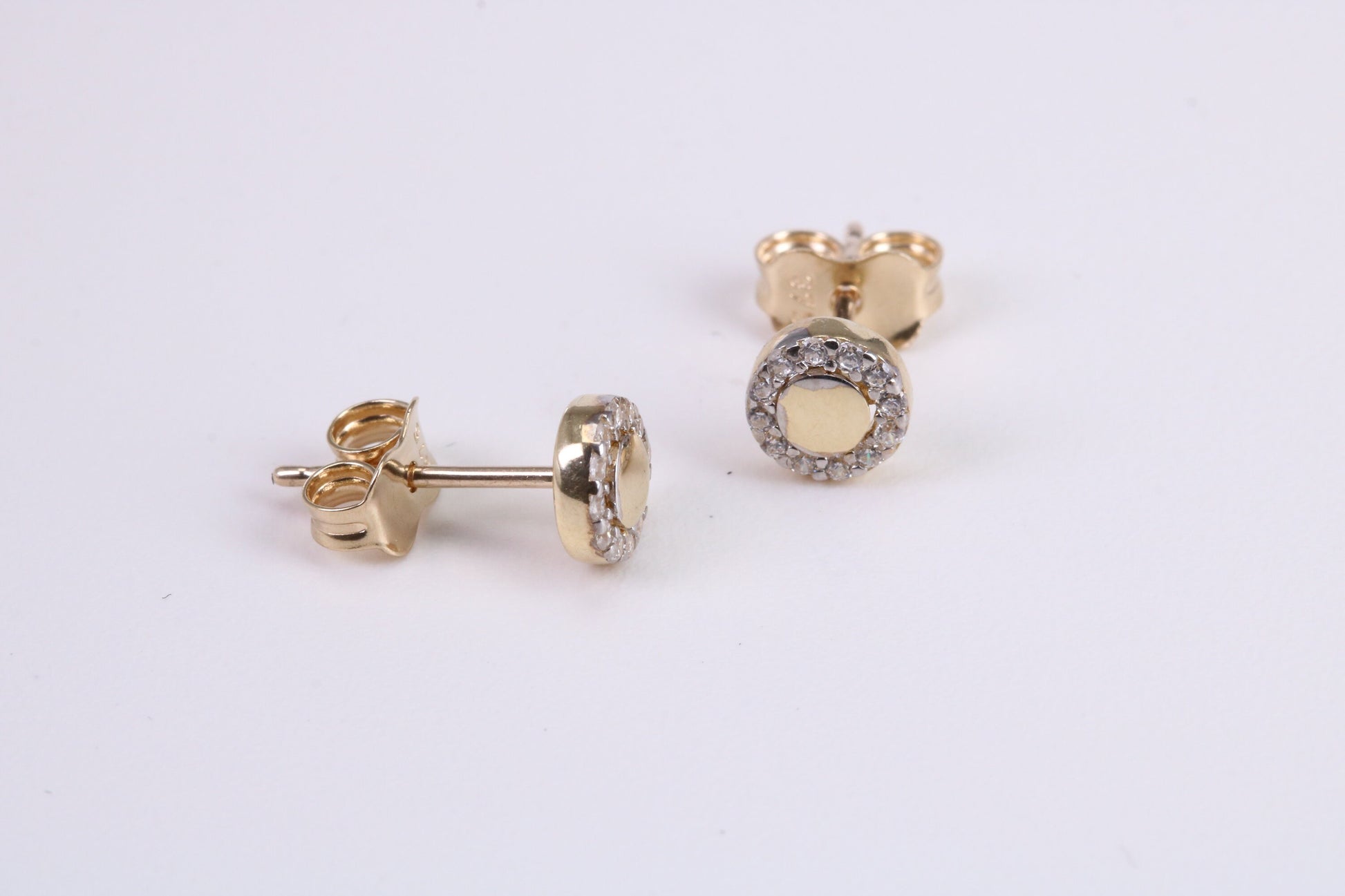 Cubic Zirconia set Necklace and Matching Stud Earrings, made from solid 9ct Yellow Gold