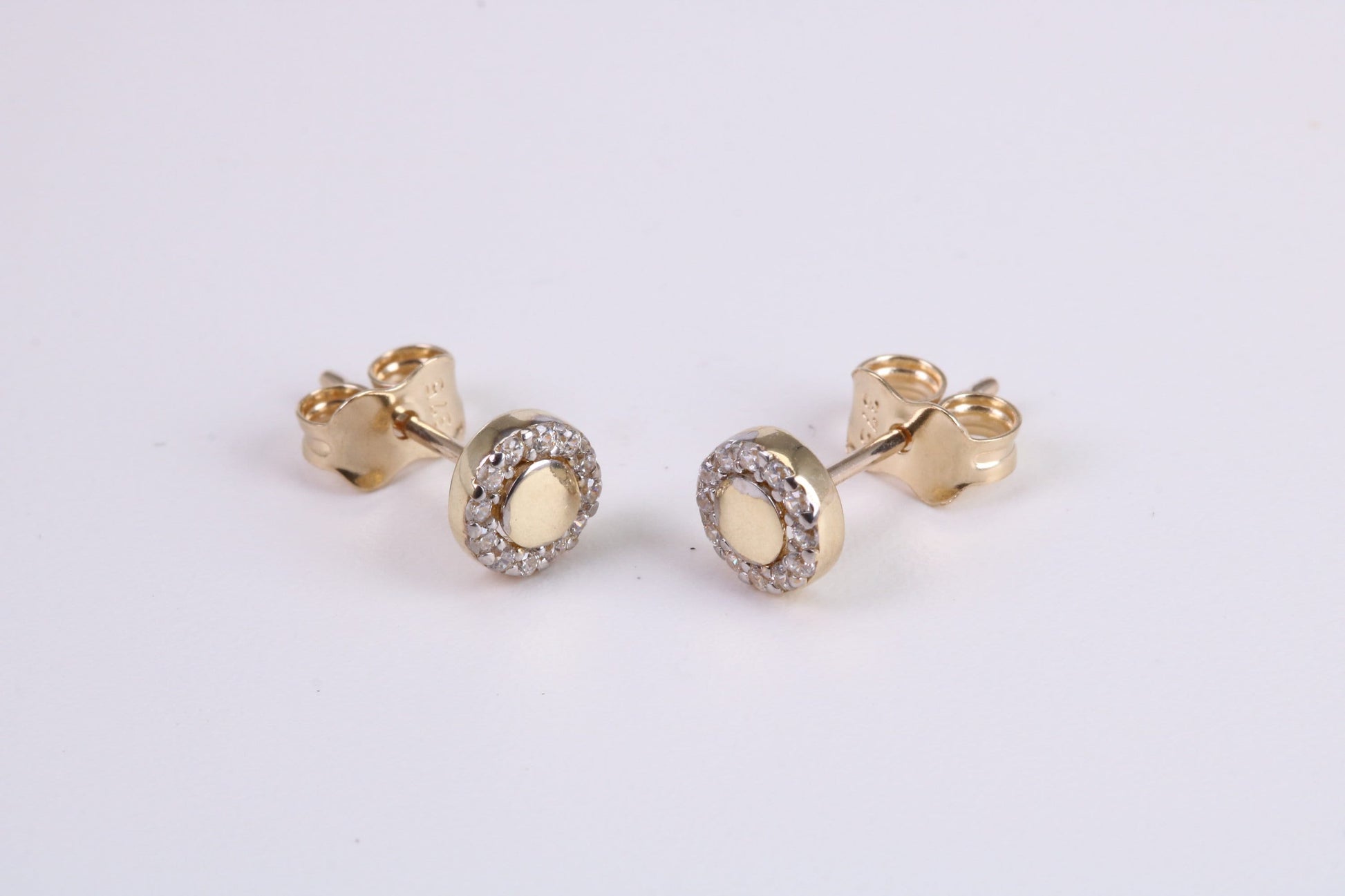 Cubic Zirconia set Necklace and Matching Stud Earrings, made from solid 9ct Yellow Gold