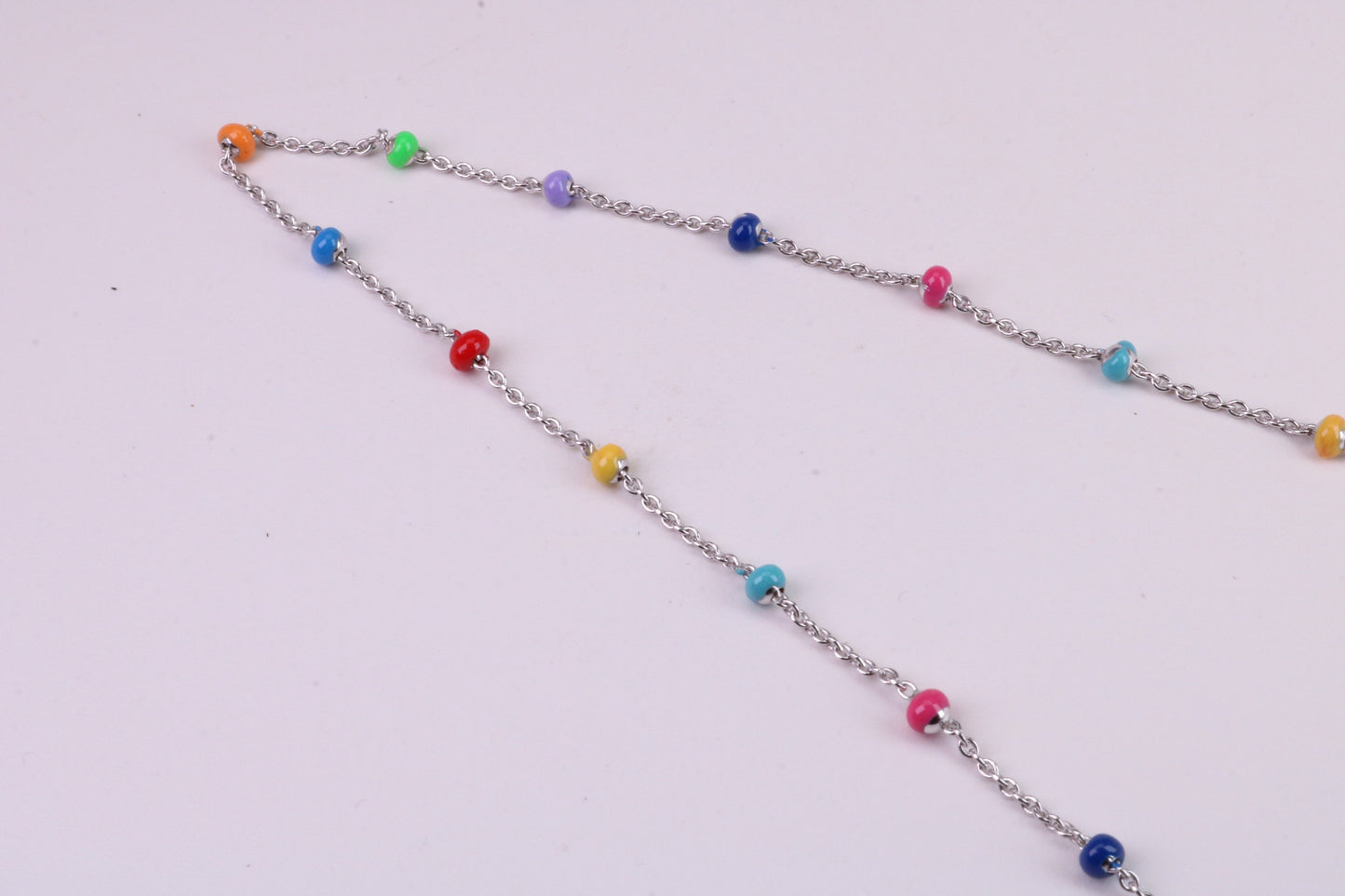 Rainbow Necklace, made from solid Sterling Silver, Length Adjustable Chain